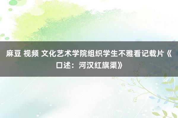 麻豆 视频 文化艺术学院组织学生不雅看记载片《口述：河汉红旗